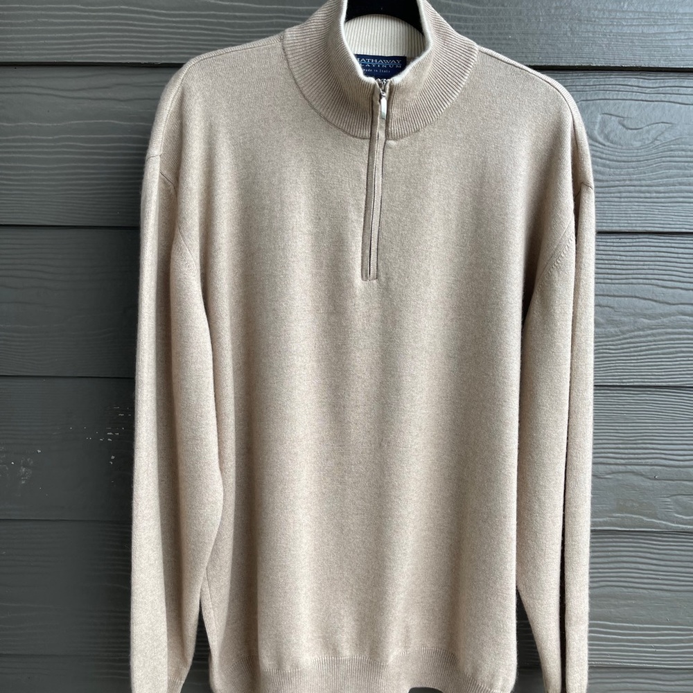 HATHAWAY PLATINUM Silk/Cashmere Sweater, Italy, XL